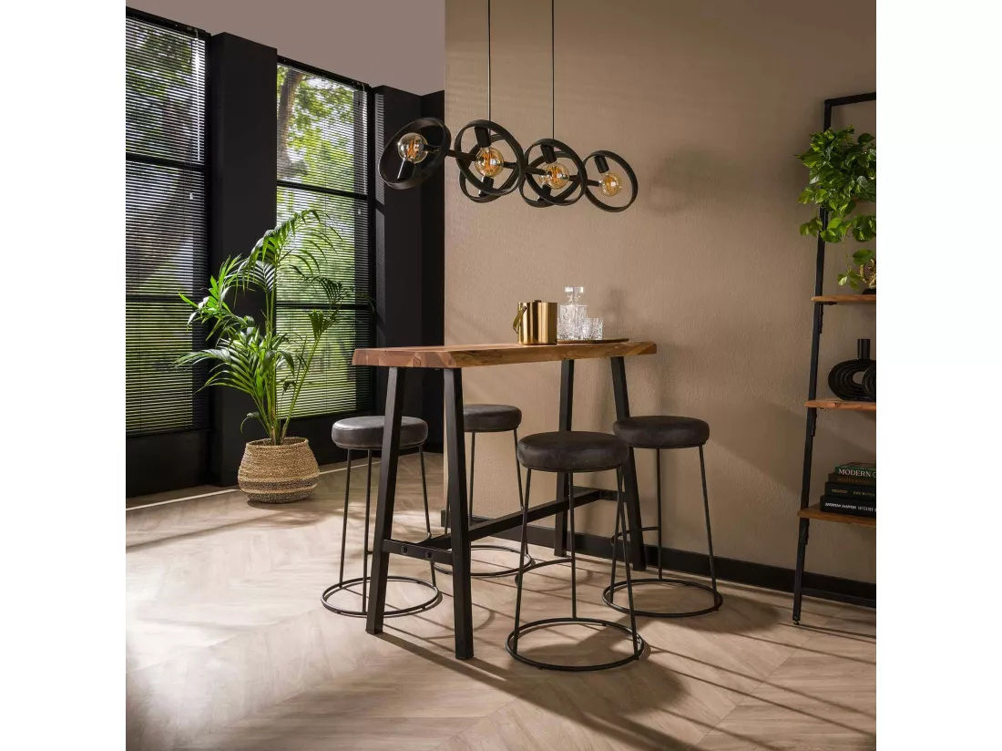 Tabouret de bar gris RALF