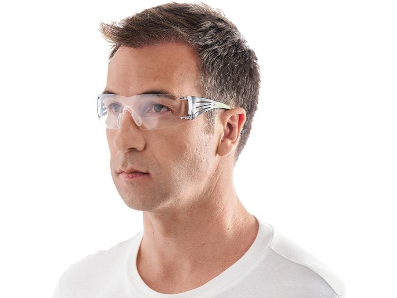 3M Schutzbrille SecureFit 425 mit  2.5 Dioptrie, Transparen Bügelbrille mit Lesebrille SF425 und  2.5 Dioptrie
