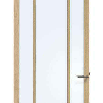 Arne & Bodil binnendeur ABE108 blank glas - licht eiken houtlook afwerking