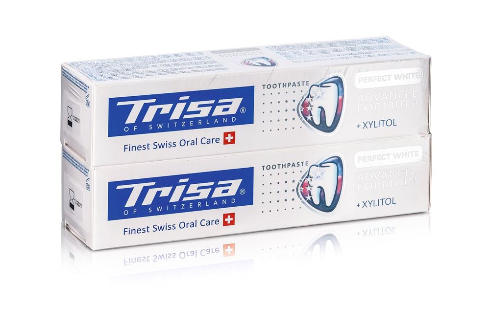 TRISA Zahnpasta Pure White Swiss Herbs DUO 75 ml