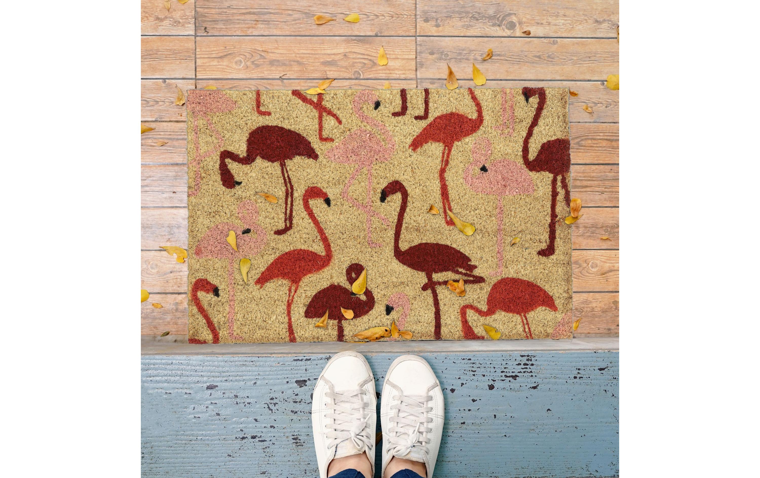 Fussmatte Flamingo 41.5 cm x 62 cmRutschfeste Fussmatte