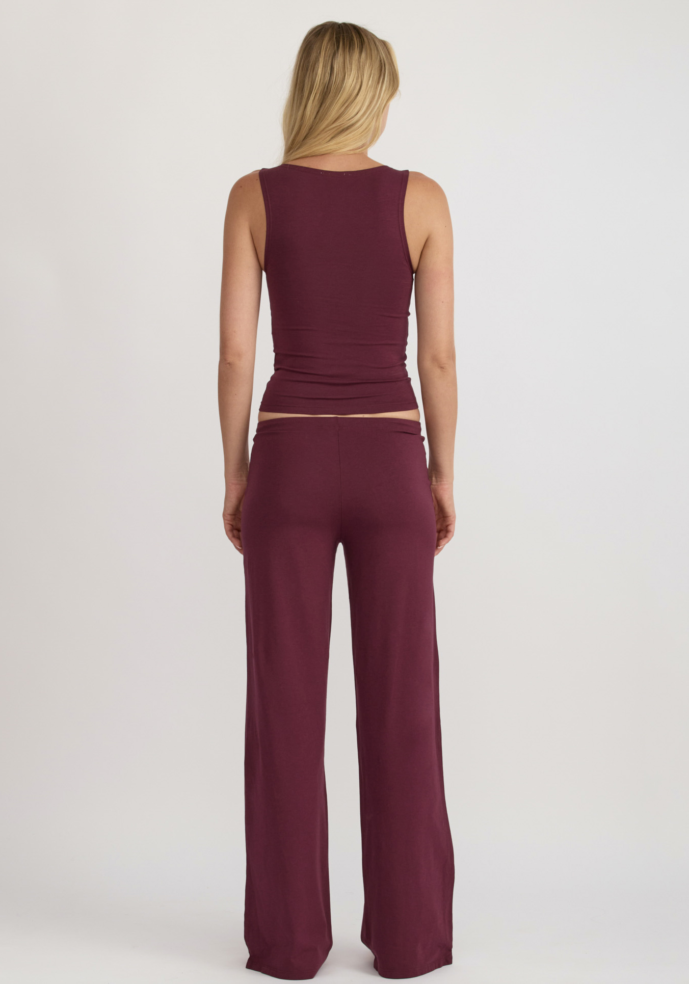 Organic Basics Hose Everyday Straight leg Pants Plum