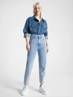 Calça jeans Mom de cintura ultra alta e corte afunilado
