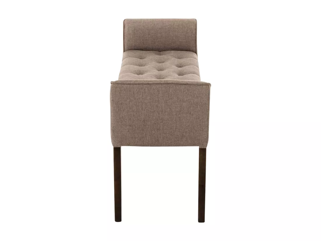 Banquette - Similicuir & Bois - Taupe - Cleopatra