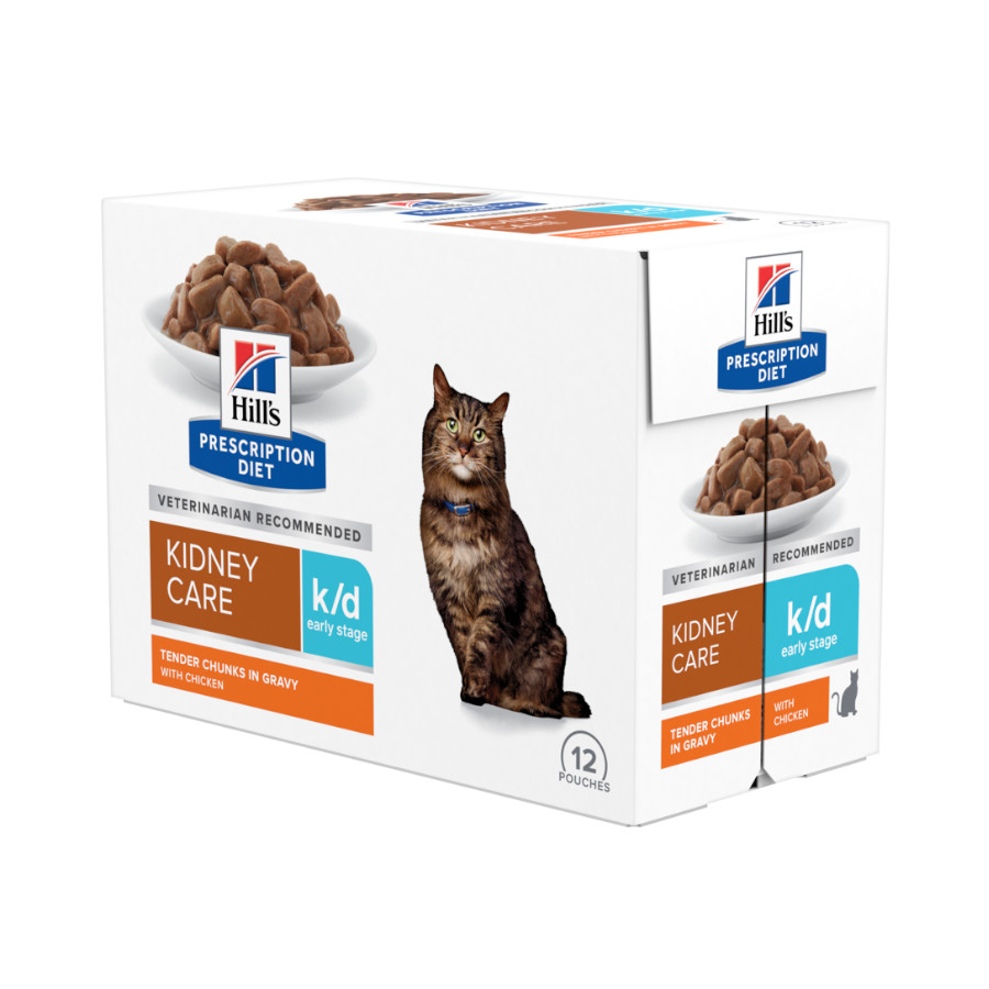 Hill's Prescription Diet Early Stage Kidney Care k/d Sachê de Frango ao Molho para Gatos