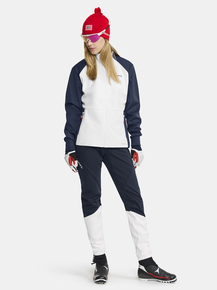 NOR Core Nordic Ski Club FZ Pant Dame Blaze/White