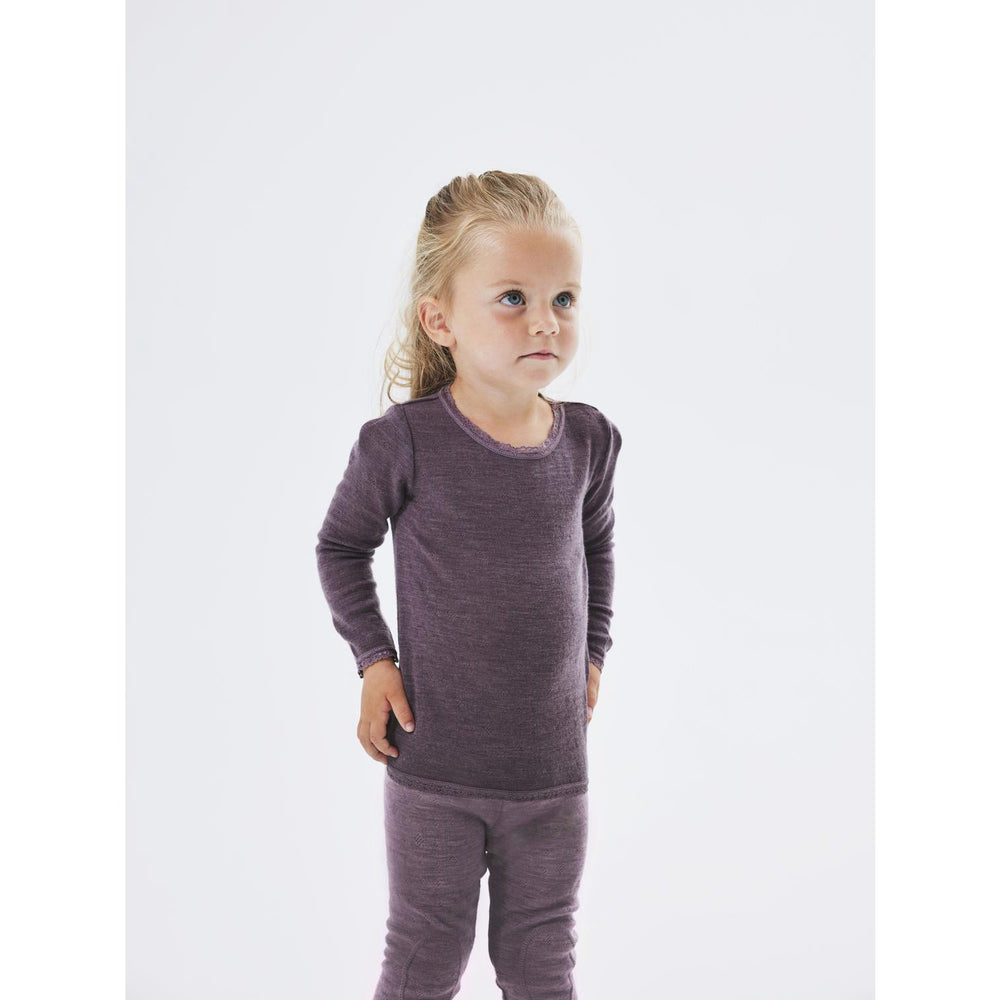 Køb Name It Sparrow Wang Uld Neddle Leggings Solid Noos