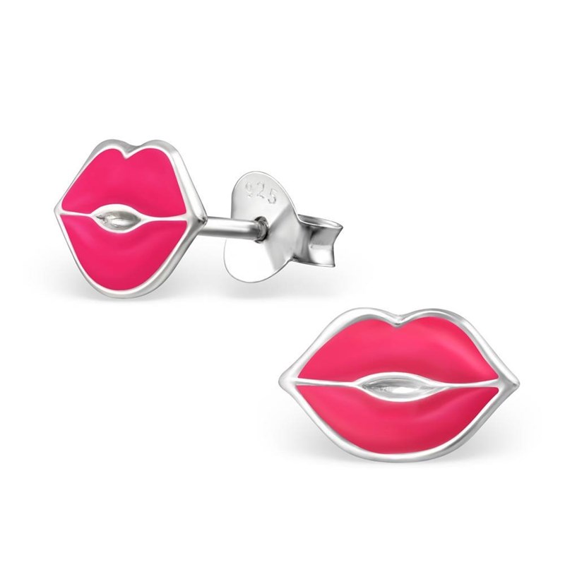 Boucle d'oreille bisous en argent 925/1000