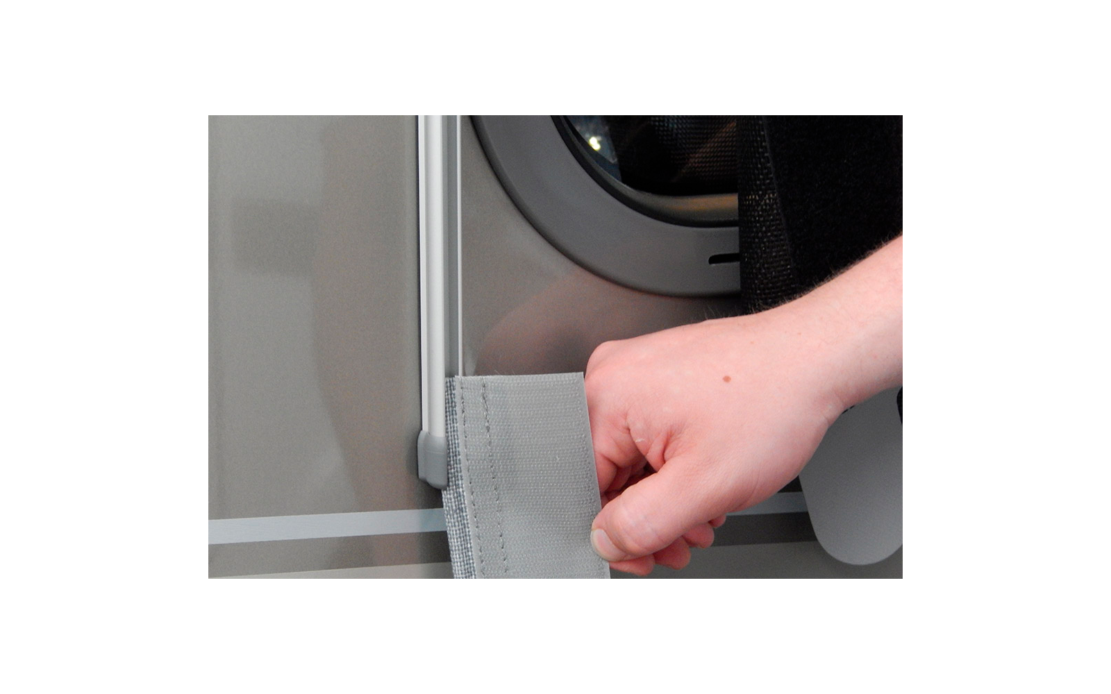 Hindermann Textilkeder Multifunktional in silber 2 Meter