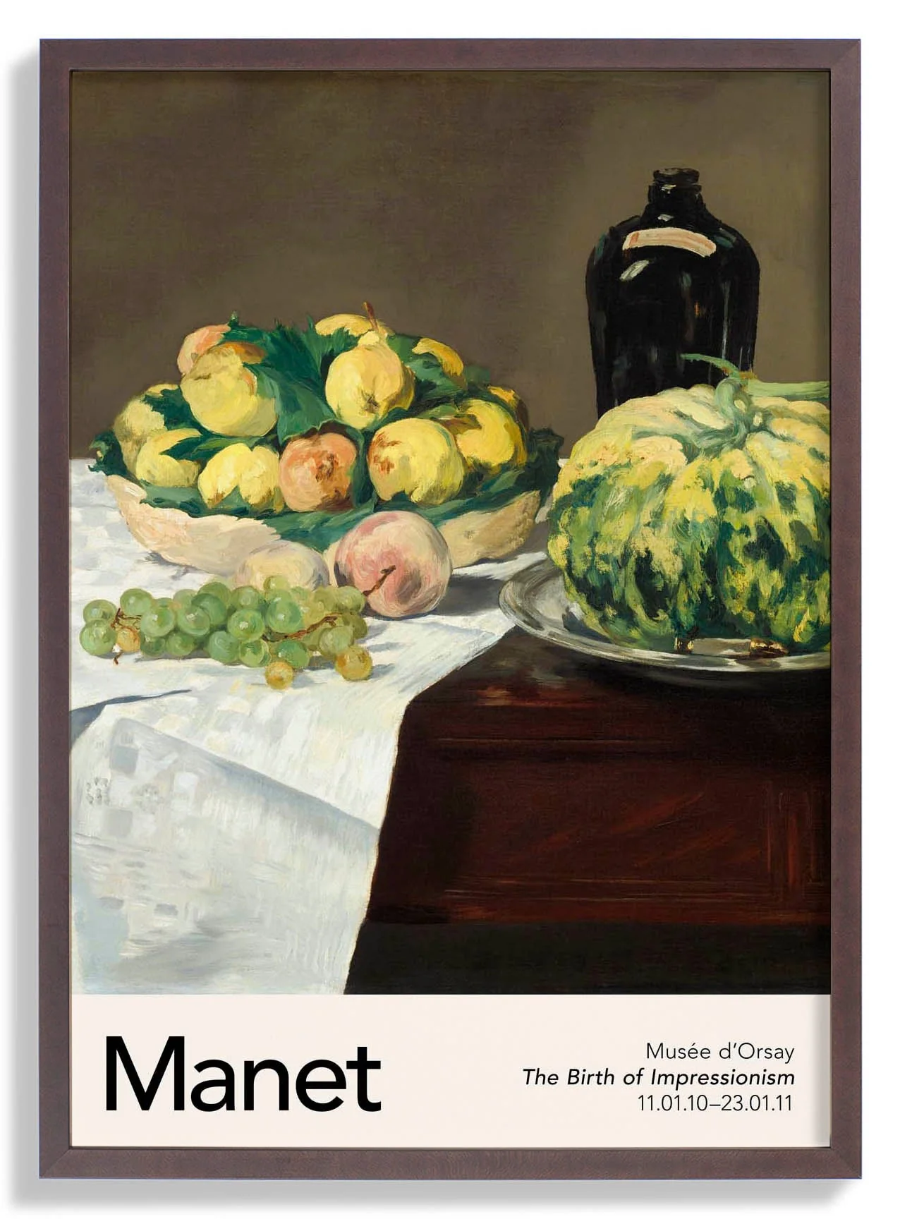 Stillleben mit Melone und Pfirsichen von Manet Ausstellung