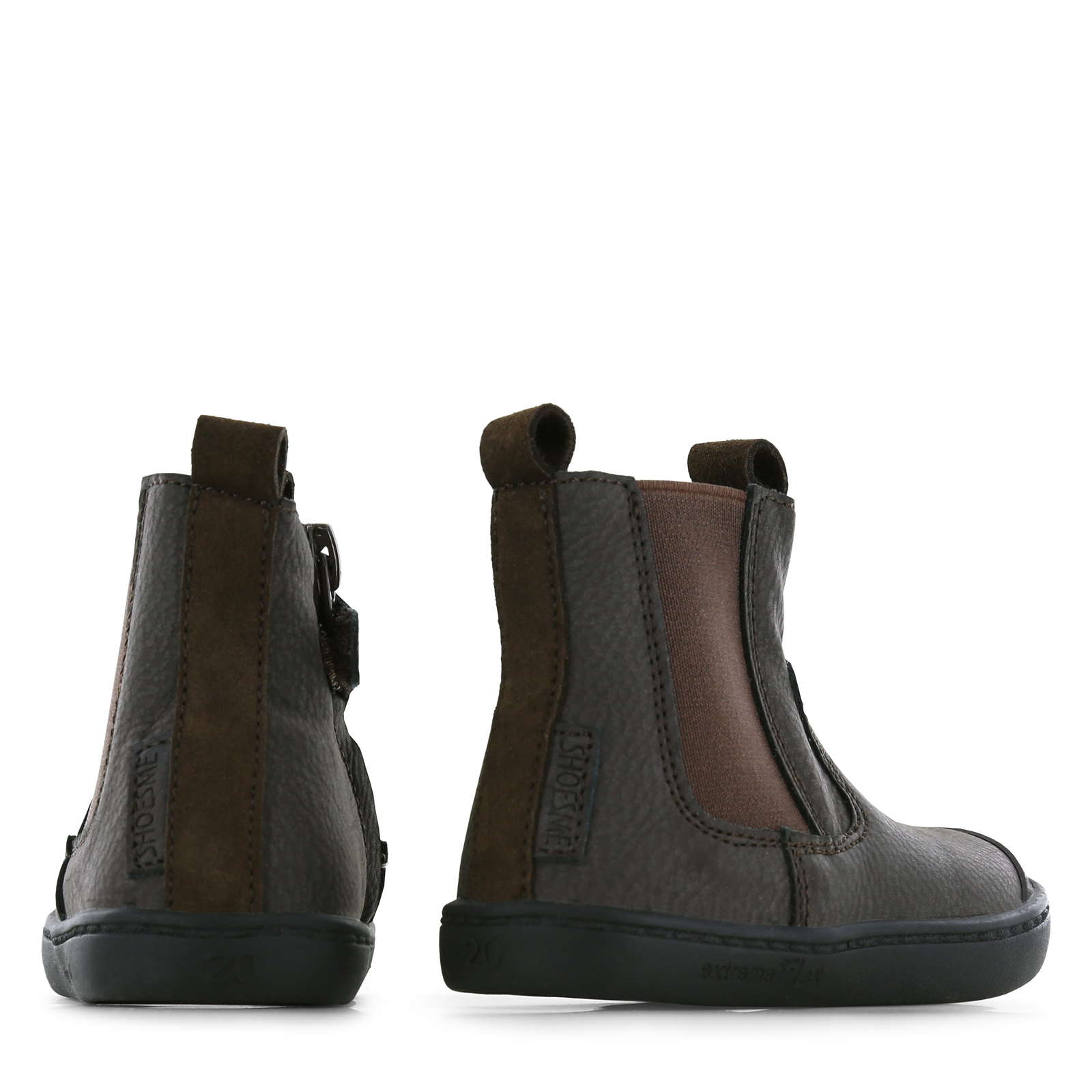 Shoesme donkerbruin chelsea bootje Microfiber nubuck, Suède | Sale