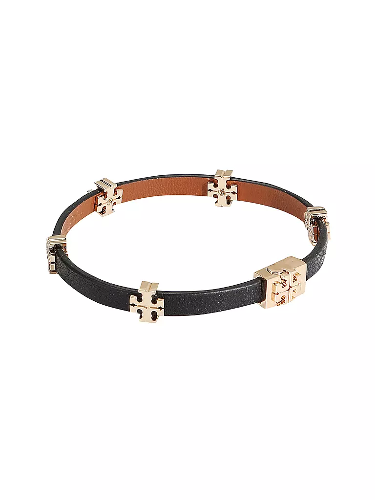 TORY BURCH Lederarmband ELEANOR  schwarz