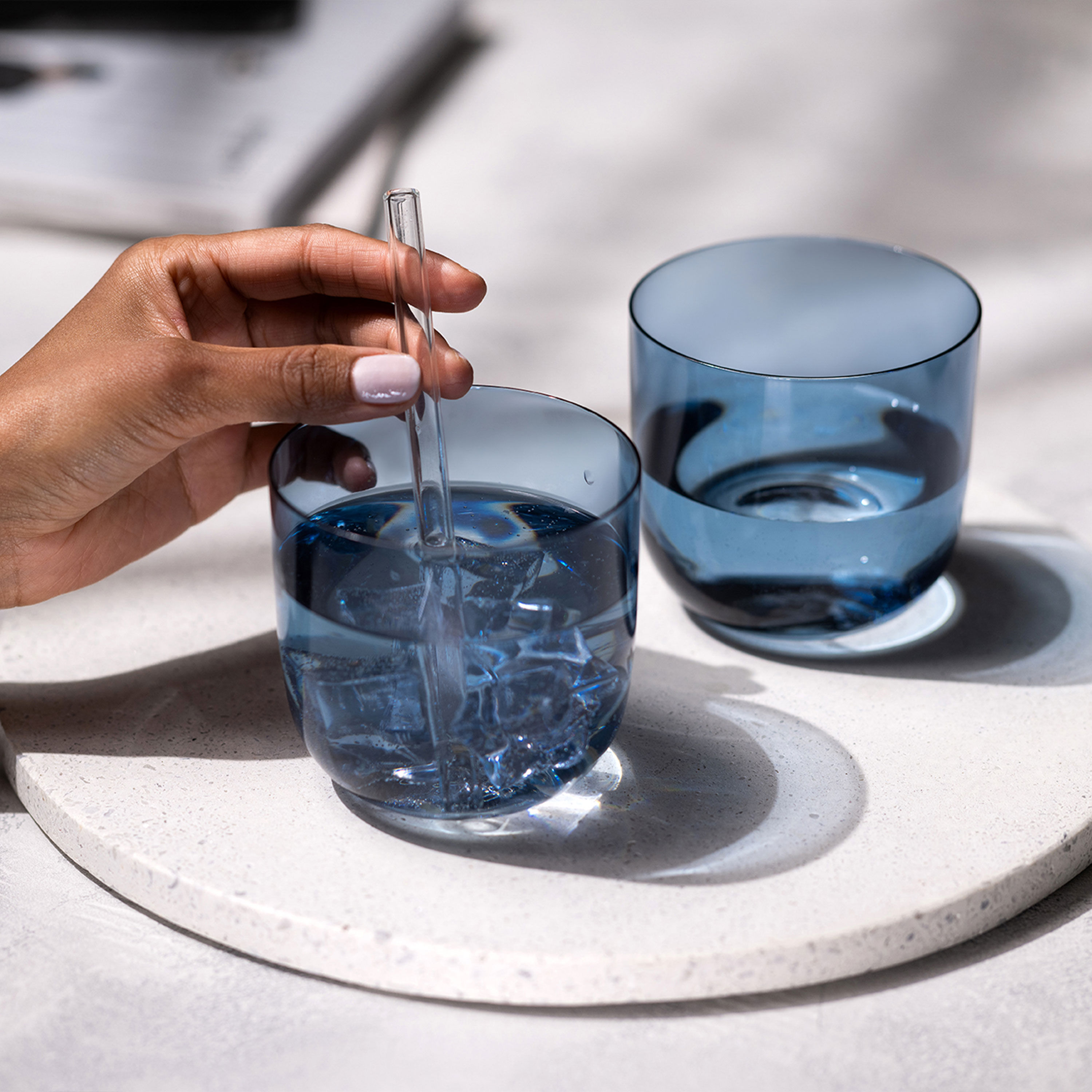 Like Glass Water glass Blue, 6.8 oz, crystal glass