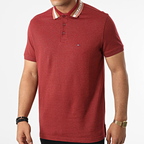 Polo Manches Courtes Collar Logo 5736 Bordeaux