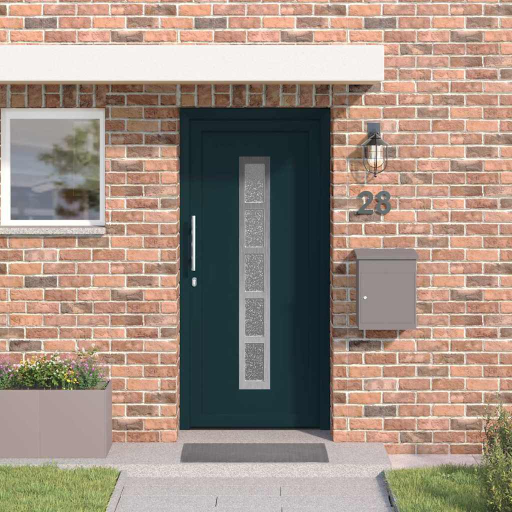vidaXL Antraciet PVC Voordeur