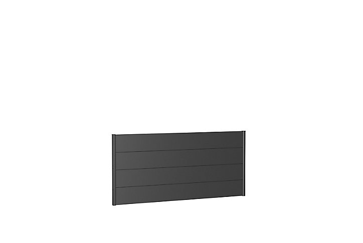 Panneau acier droit Biohort 200 x h.90 cm gris