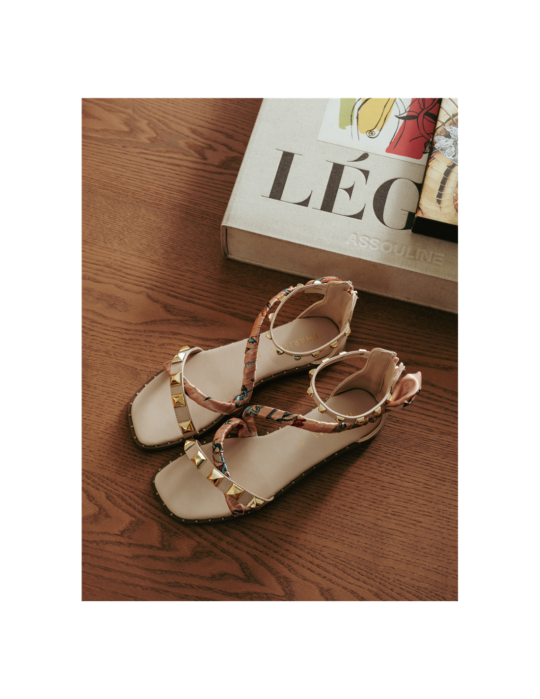 kharisma sandales femme Sabi nude avec foulard
