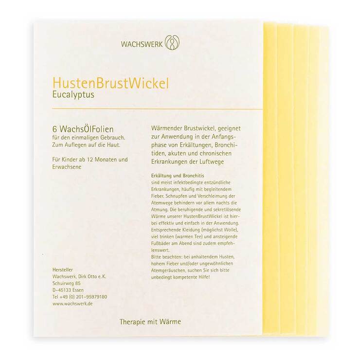 Husten Brust Wickel Eucalyptus Wachswerk, 6 St