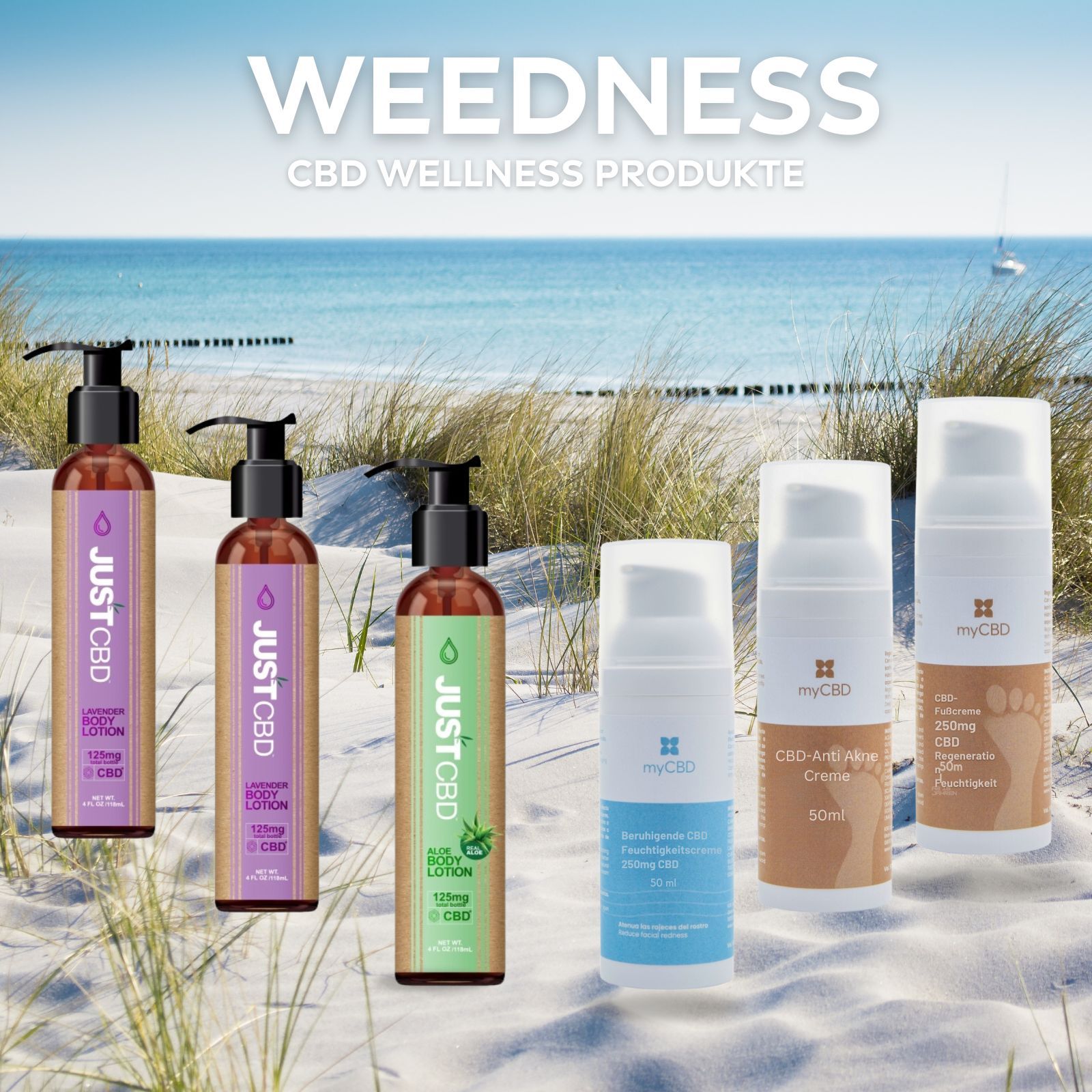 Weedness CBD-Körperlotion mit Hanfsamenöl und Lavendel