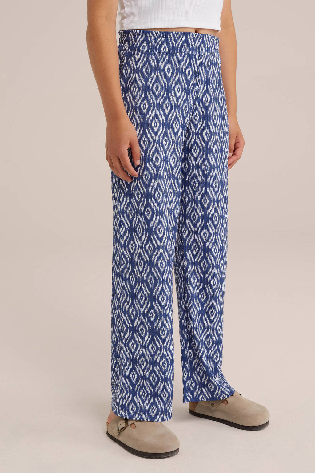 WE Fashion gestreepte straight fit broek