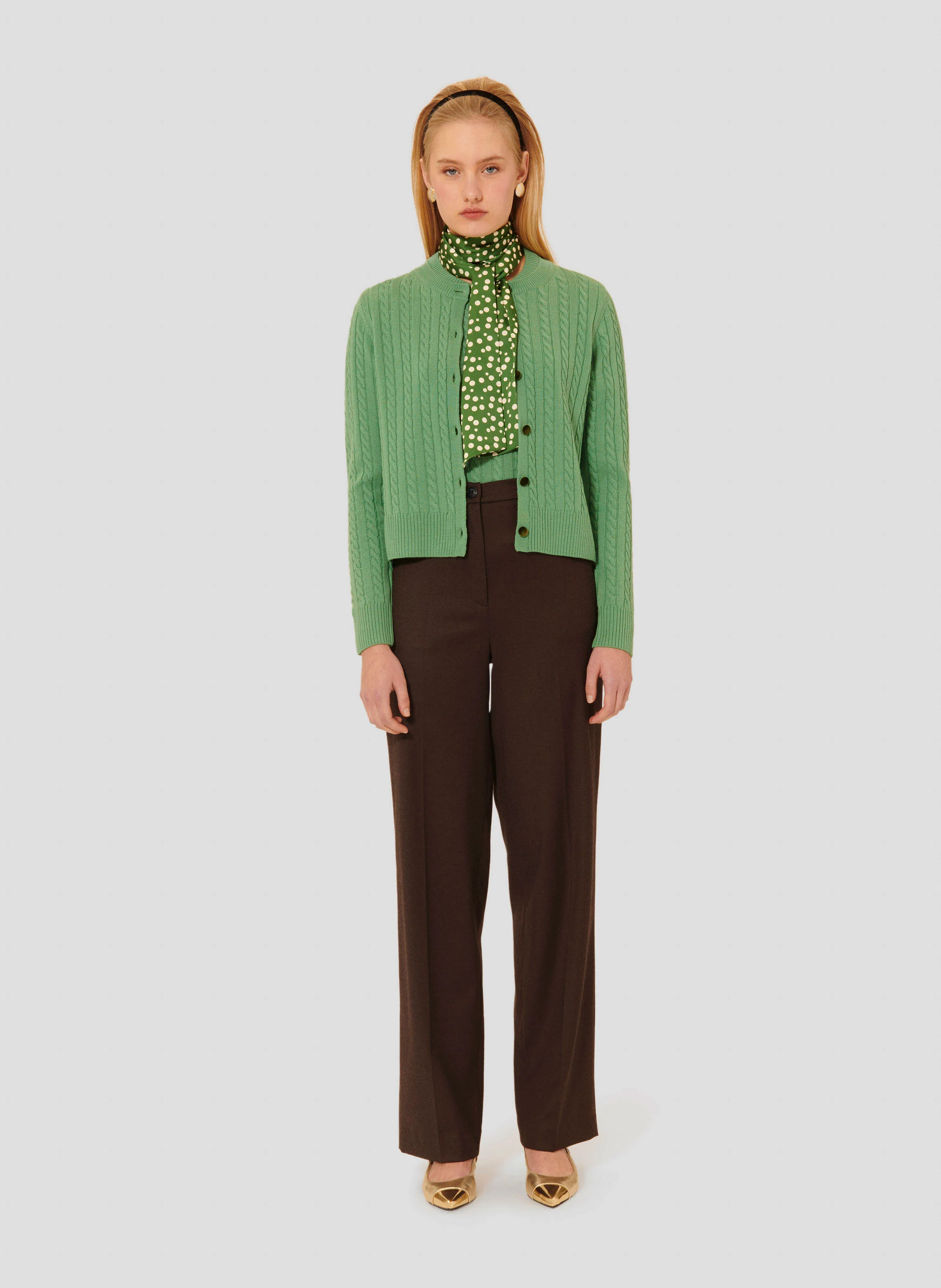 GASPARD - Cardigan droit en laine | Vert