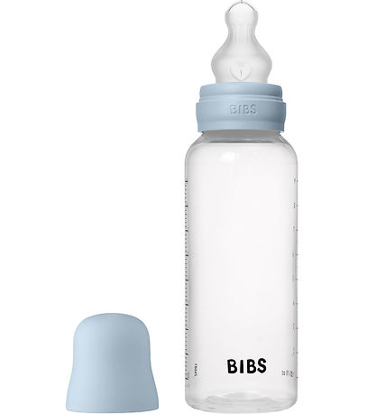 BIBS Babyflasche - 270 ml - PP/Silikon - Baby Blue