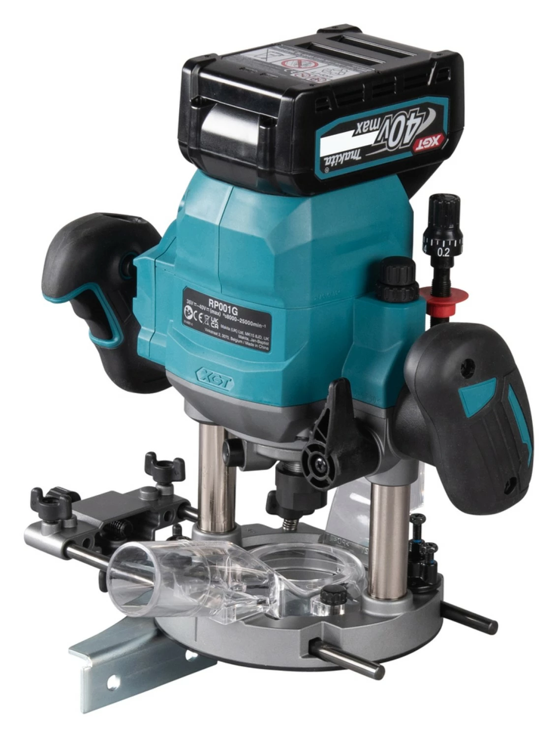 Makita RP001GZ02 XGT 40V Max Bovenfrees body in Mbox - 1900W - 12 mm