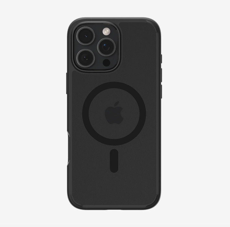 iPhone 16 Pro Ultra Hybrid MagSafe Hülle TPU Bumper Acryl Rückseite Air Cushion Fallschutz (ACS08134) - Frost Black