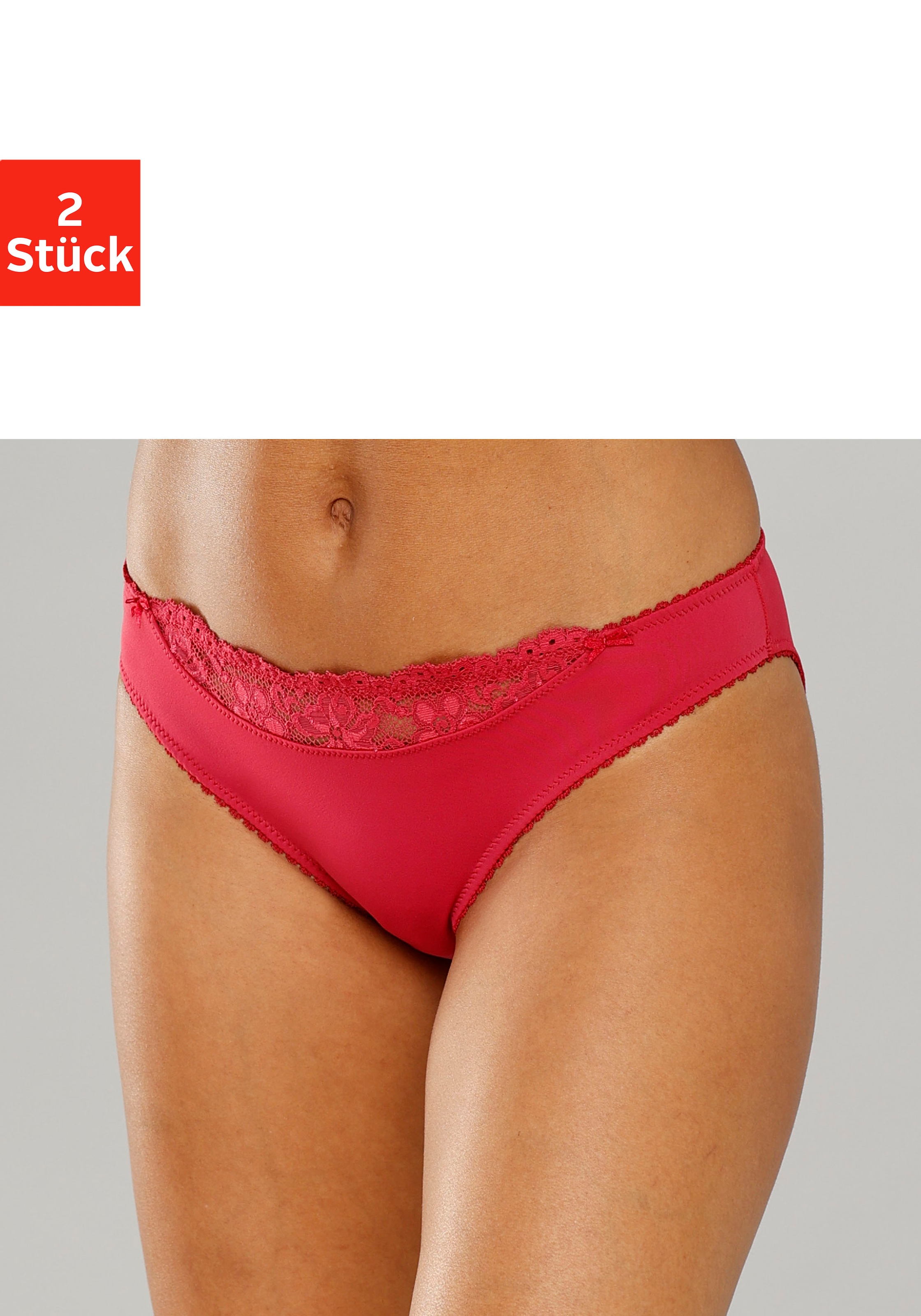 Nuance Slip, 2 Stk. mit Spitzeneinsatz vorne