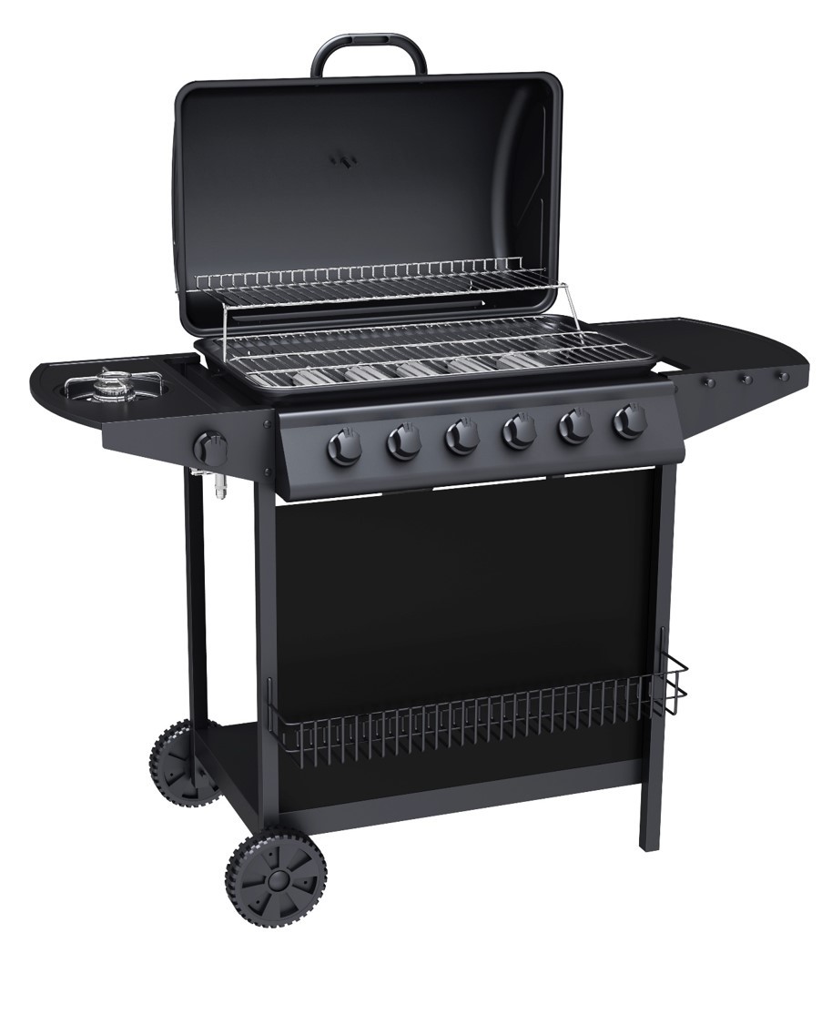 TEPRO Gasgrill HAMPTON 6 - matt schwarz - 3309