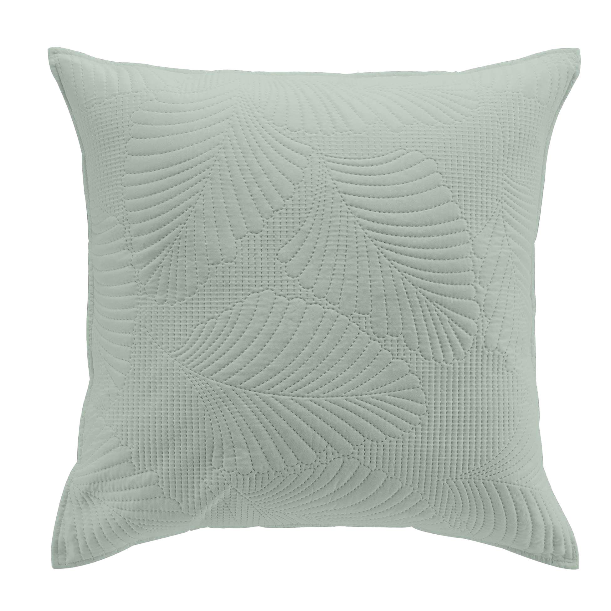 HOUSSE DE COUSSIN ET ENCART 60X60CM COLOMBINE SAUGE