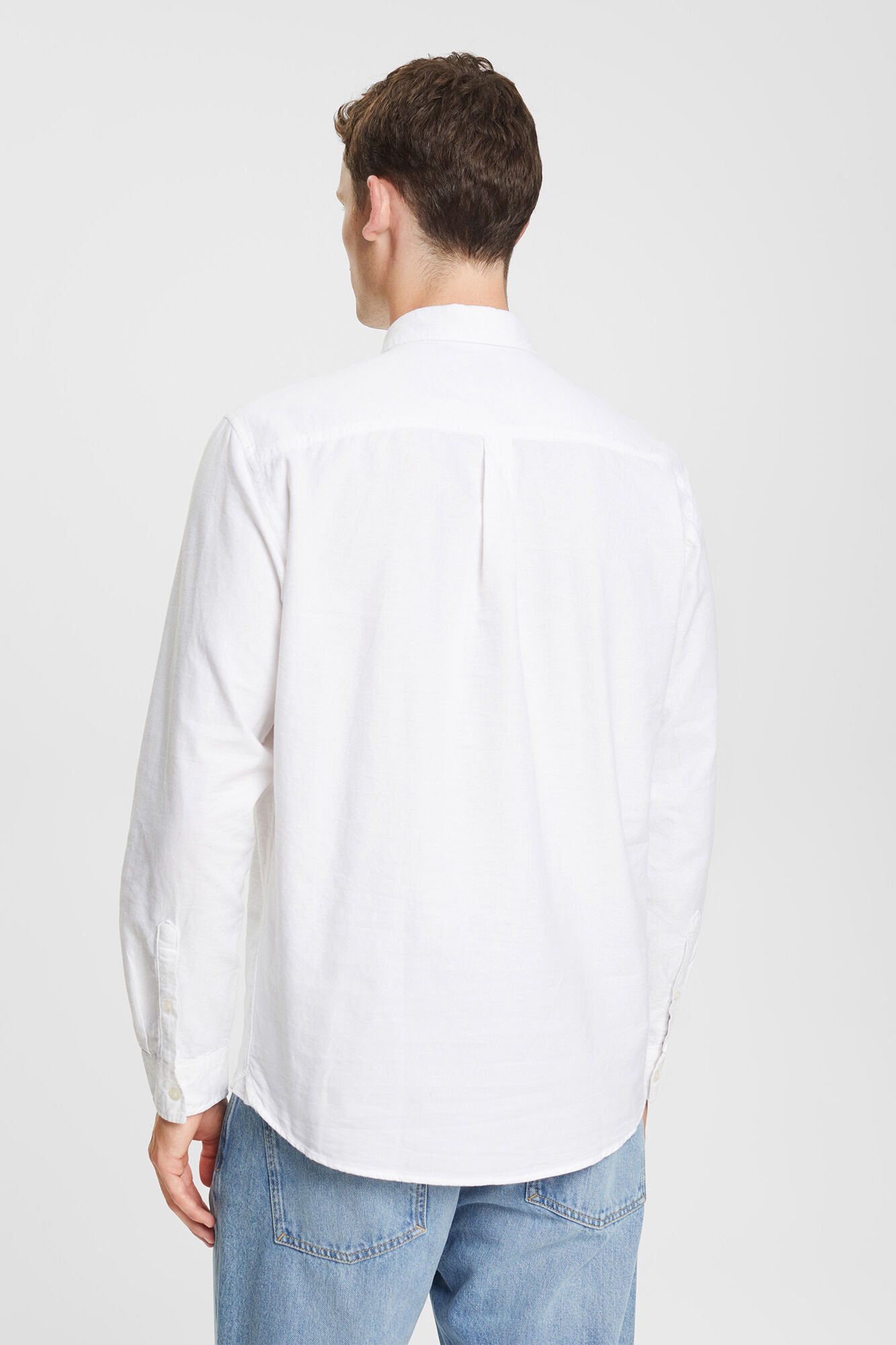 Camisa Oxford clássica, 100% algodão - Branca