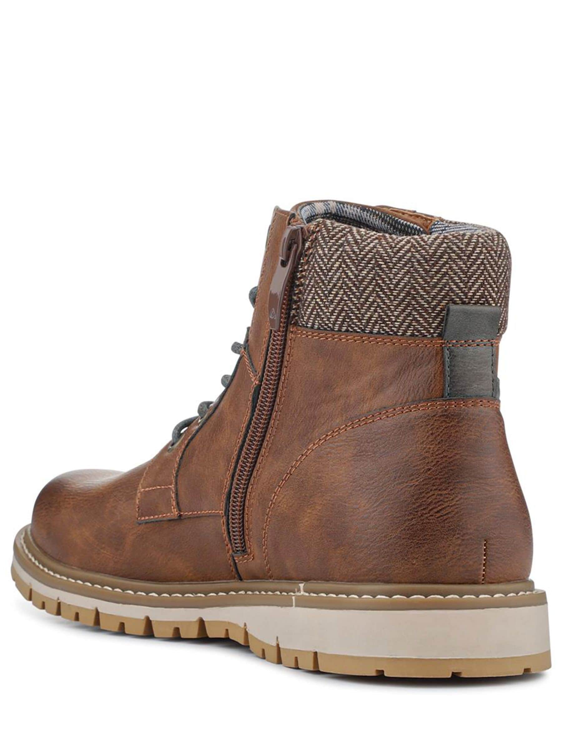 Bruin - Pavers Lace Up With Fabric Cuff Boots