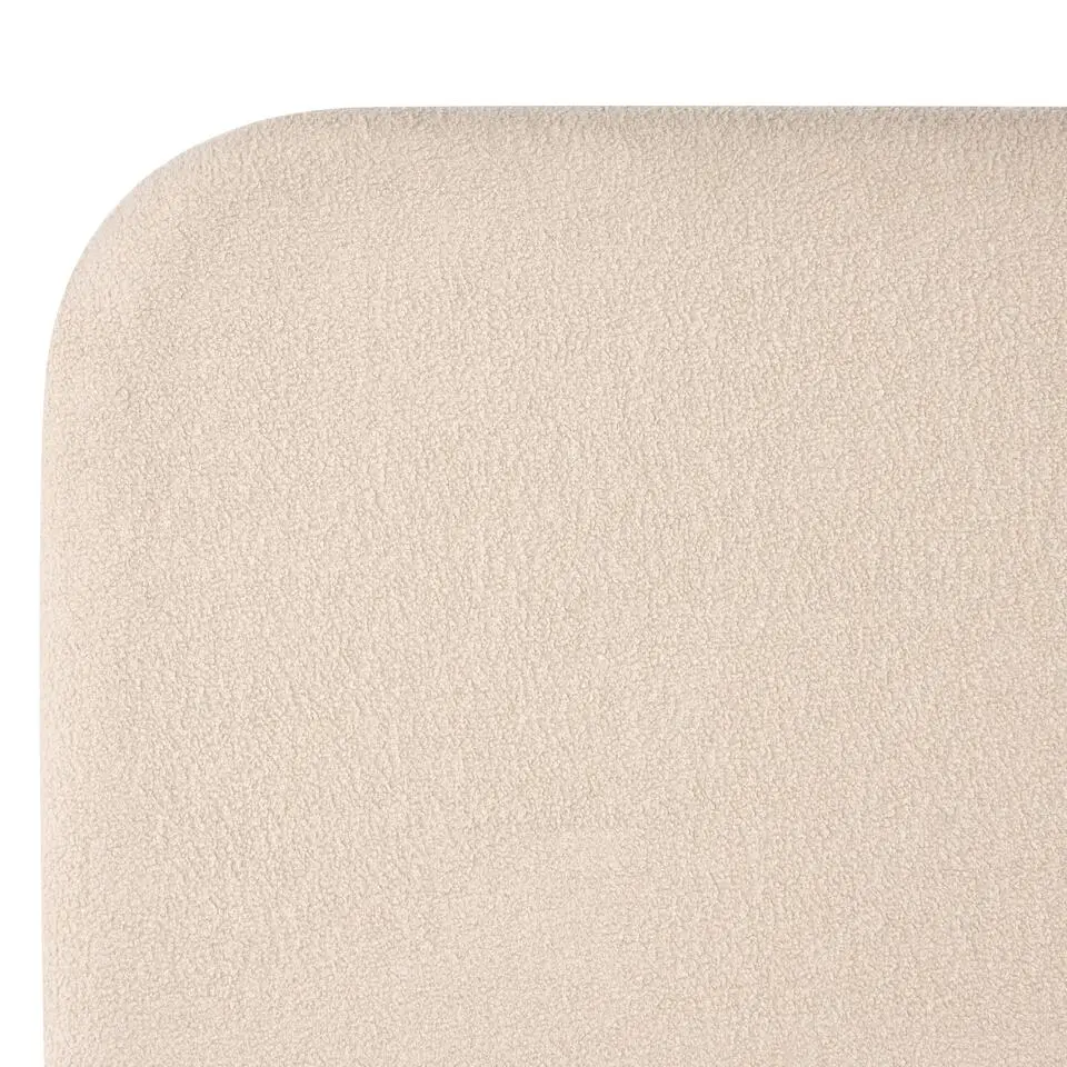 FLAYAT - Eenpersoonsbed - Beige - 120 x 200 cm - Bouclé