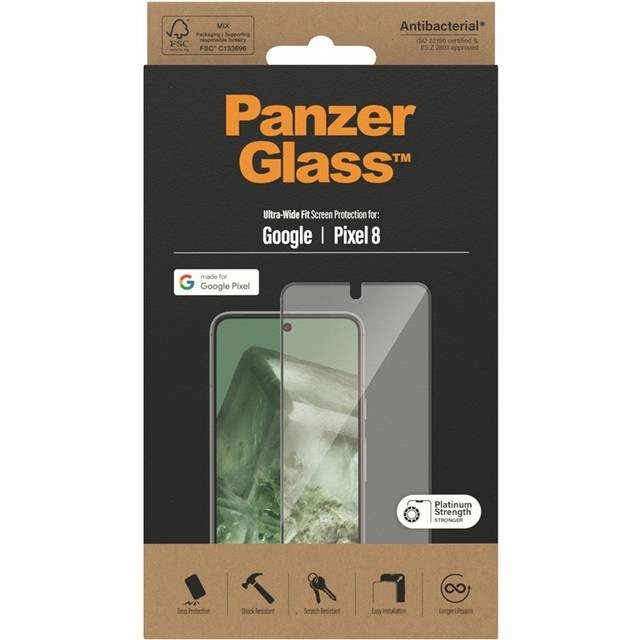 PanzerGlass - Skærmbeskyttelse Google Pixel 8 - Ultra-Wide Fit
