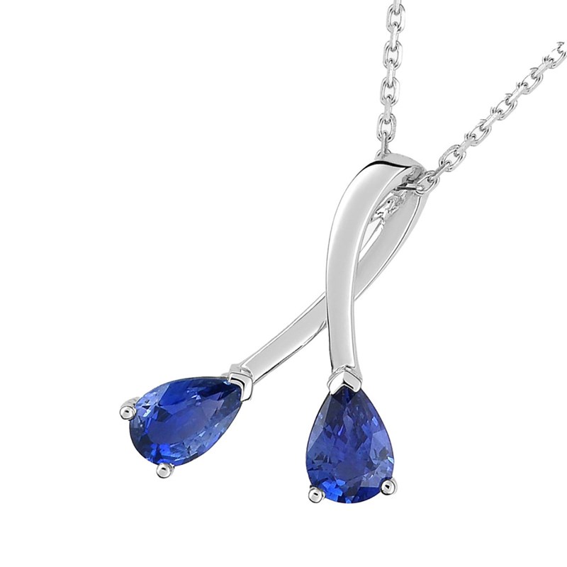 Collier Femme - saphir - Or 18 Carats - Longueur : 42 cm