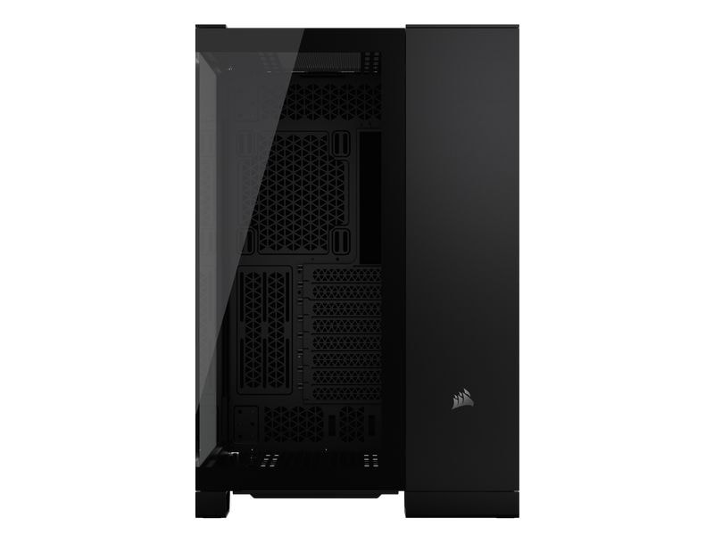 Corsair PC-Gehäuse 6500X RGB Schwarz Mid-Tower PC-Case mit Zwei-Kammer-Design, herausragendem Luftstrom und vorinstallierten RGB-Lüftern