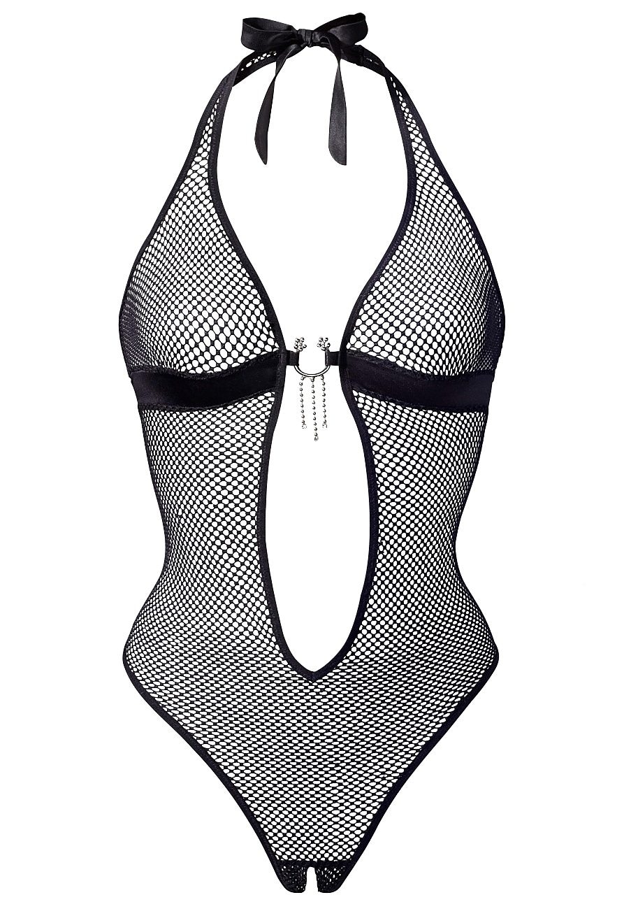 petite fleur gold Neckholder-Body , aus Netzmaterial, sexy Dessous, Reizwäsche