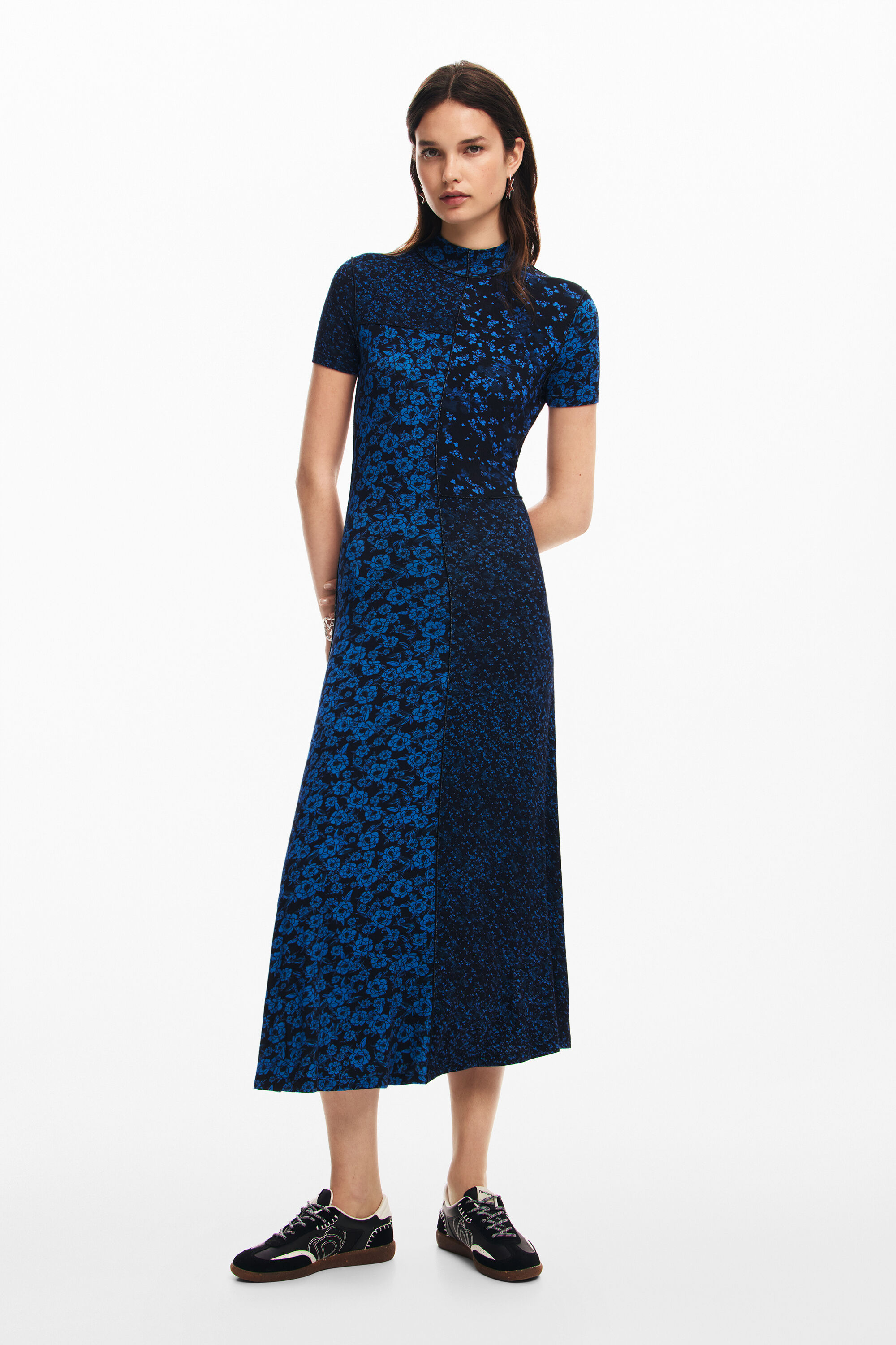 Vestido midi flores