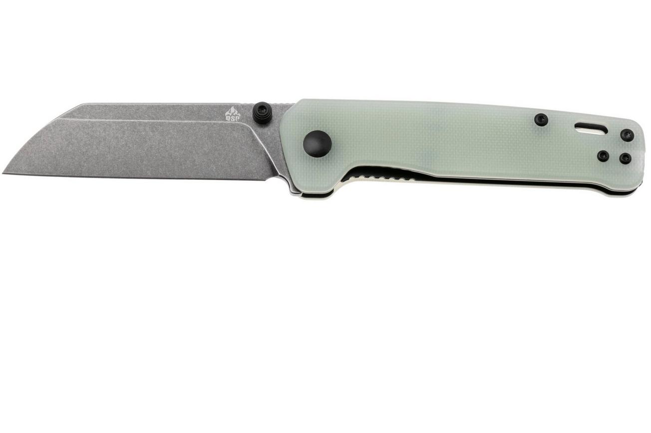 QSP Knife Penguin V2 QS130V2-G2 Blackwashed D2, Jade G10, zakmes