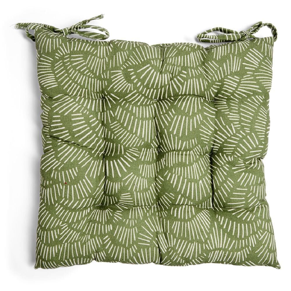 Galette de chaise 40x40cm polycoton vert
