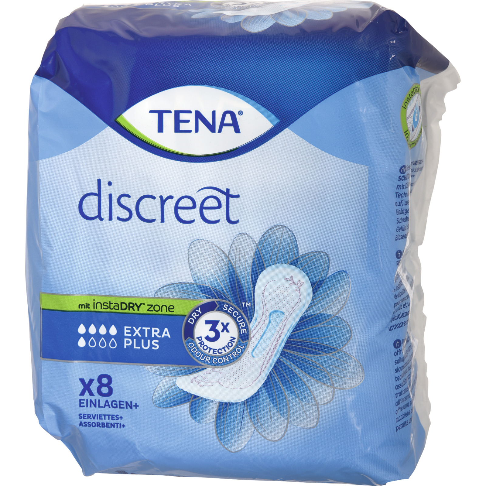 Tena Discreet Einlagen Extra Plus InstaDRY 8 Stück