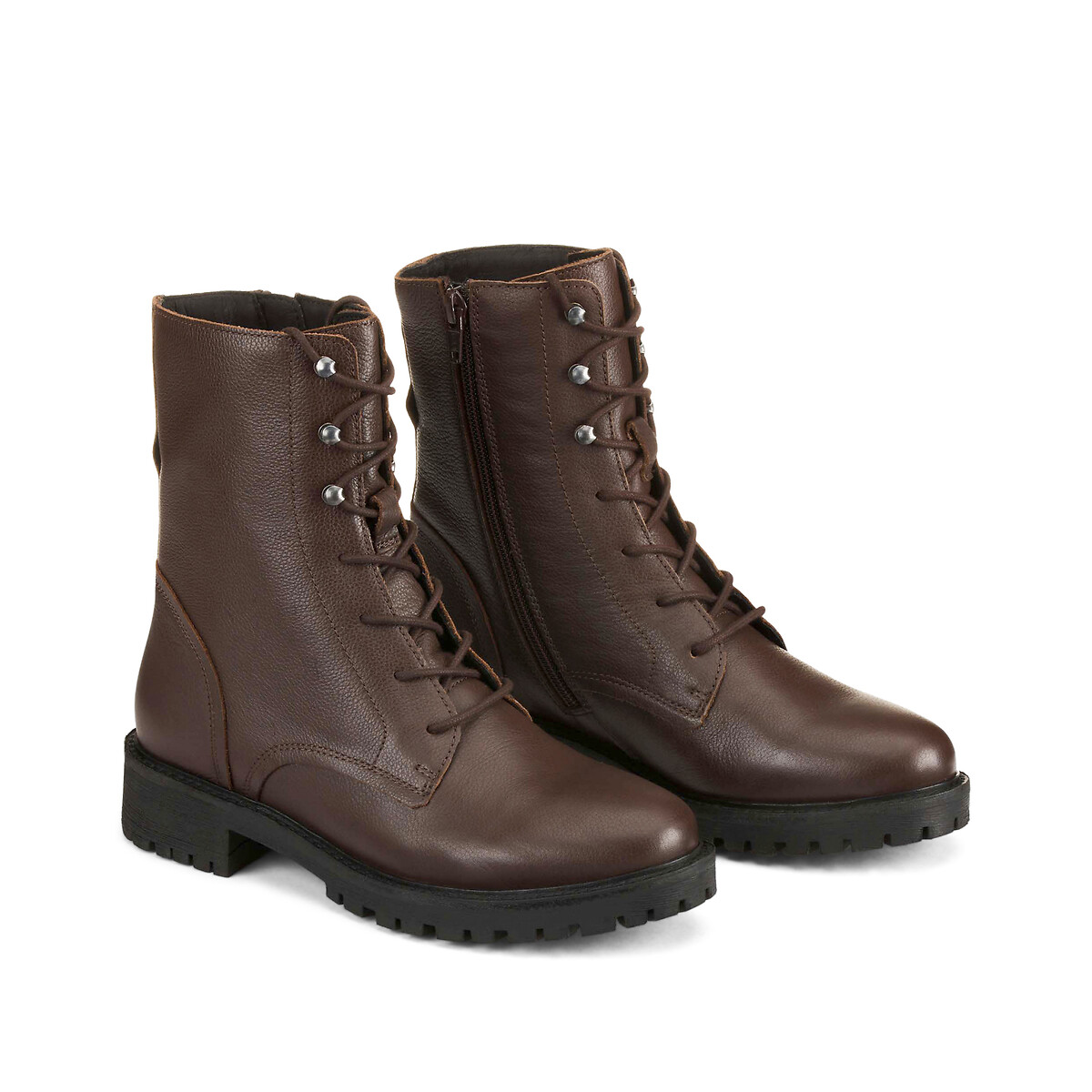 GEOX<br>Botas com cadarço em couro respirável Hoara