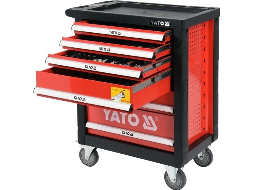 Yato YT-55307, Stål, Sort, Rød, 6 skuffe(r), Kugleleje teleskopspindel, 25 kg, 35 kg