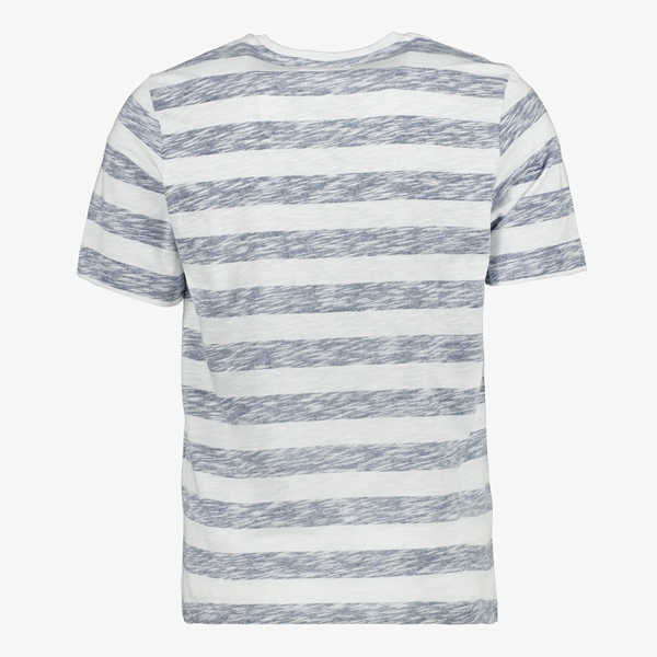 Produkt heren T-shirt wit met blauwe strepen