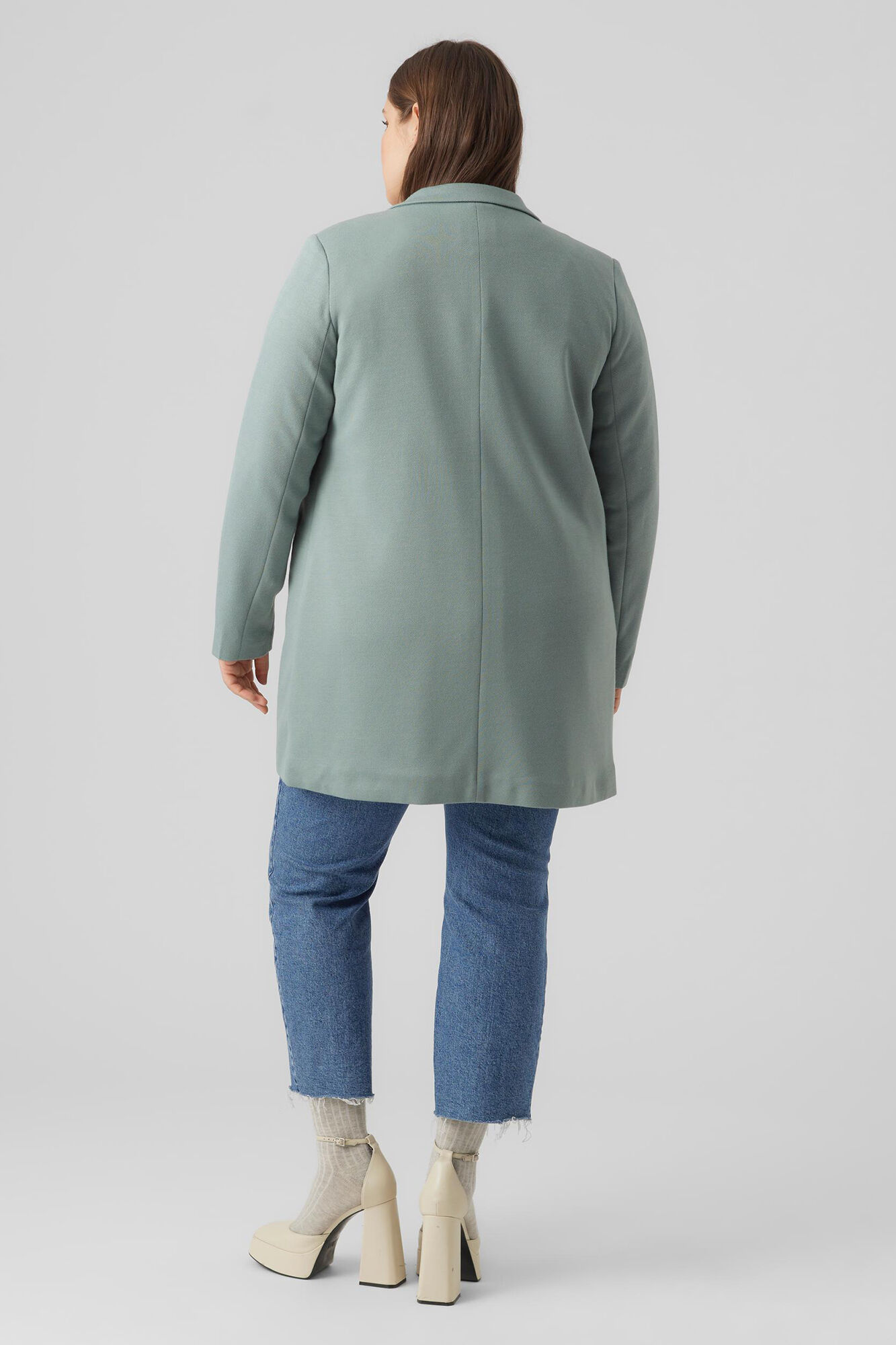 Blazer plus size com lapela - Verde