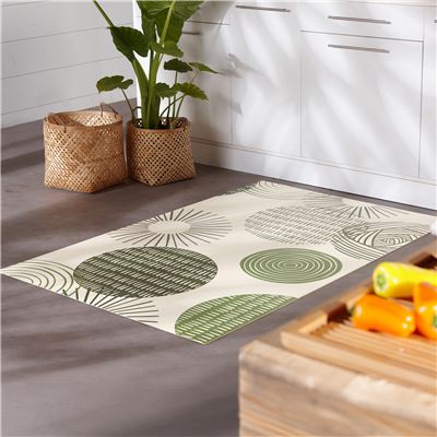 Tapis vinyle motif cercles