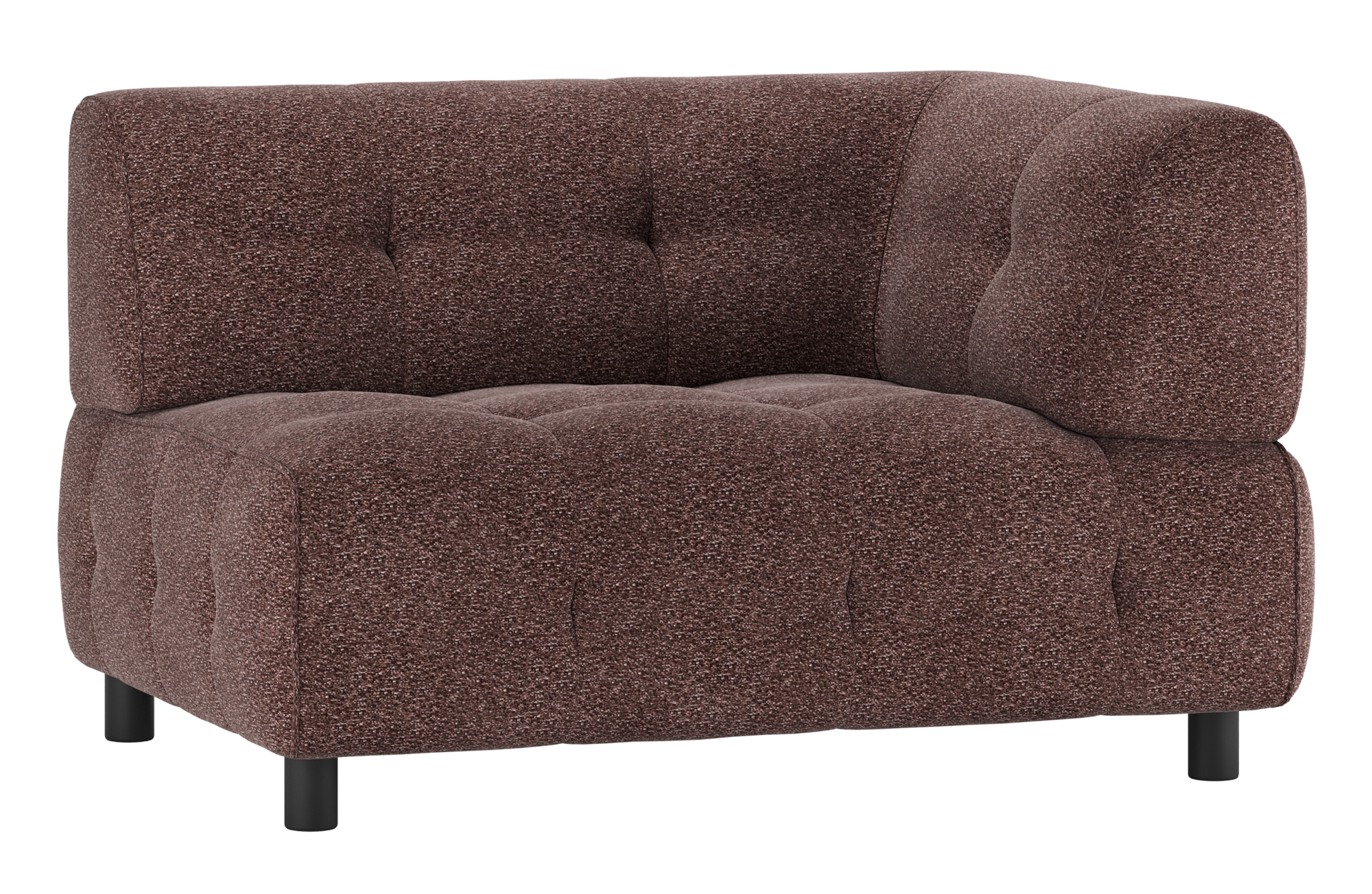 1,5-zits Louis grove melange met arm rechts Louis 1,5-zits met arm rechts Grove Melange - Mauve