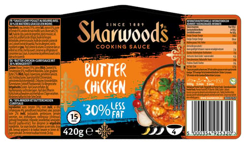 Sharwood's Butter Chicken fettreduziert