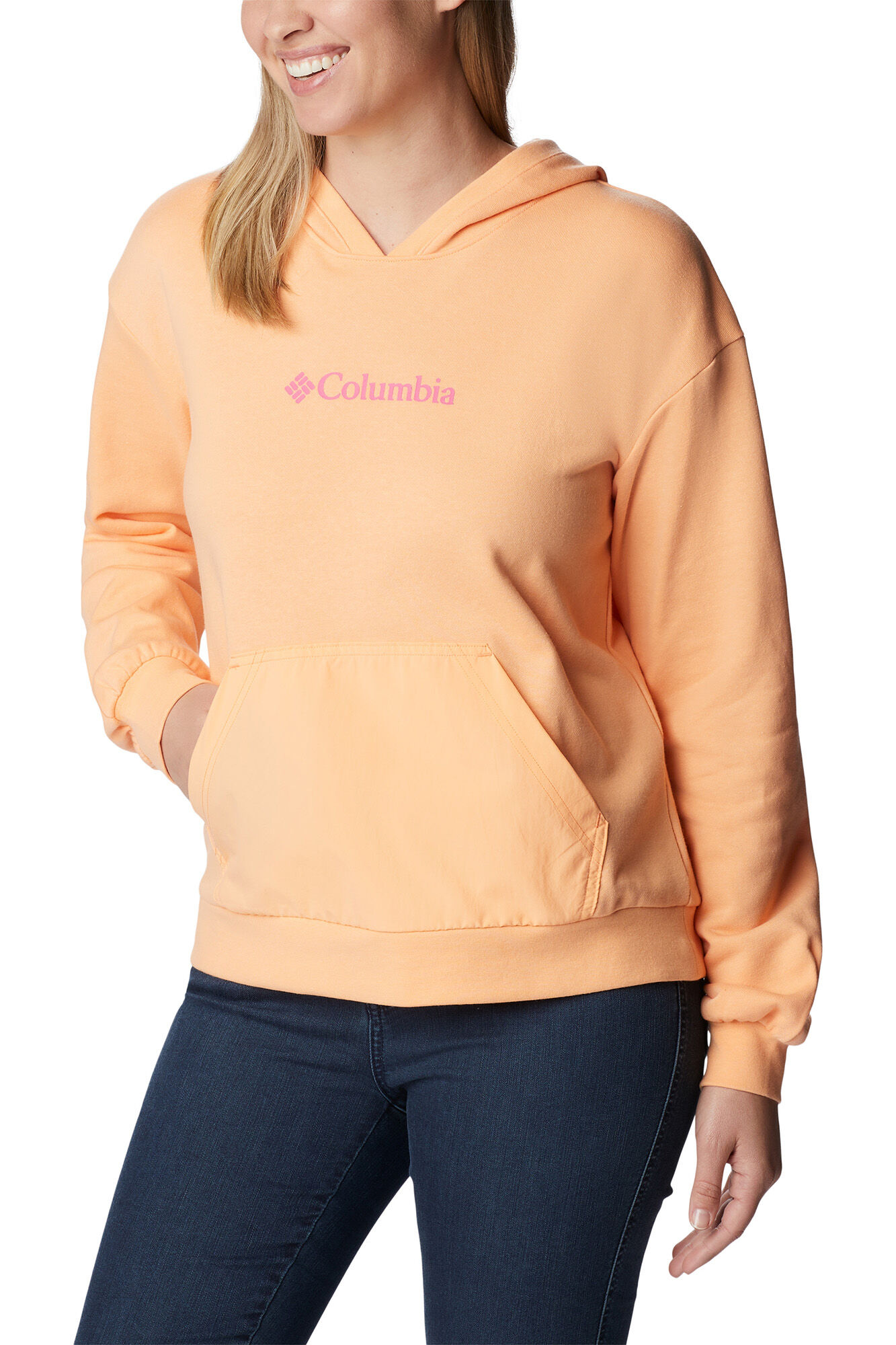 Moletom feminino Columbia Logo™ III French Fleece - Laranja